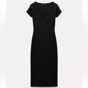 Zara Ribbed Midi Dress